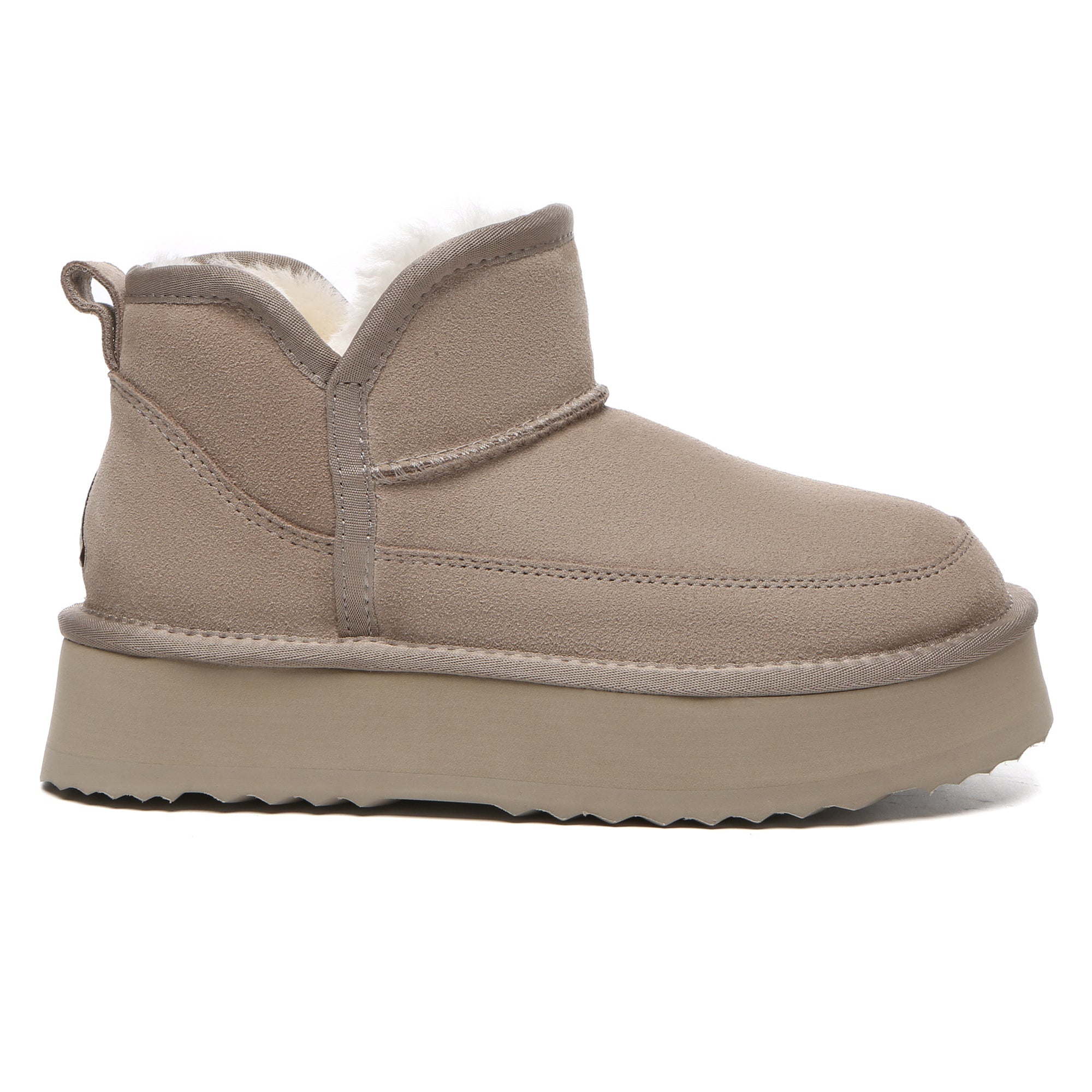 Fleece Lined Chunky Platform Mini Boots