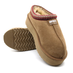 Kenzie Platform Slippers Australian Made - Snuggyz