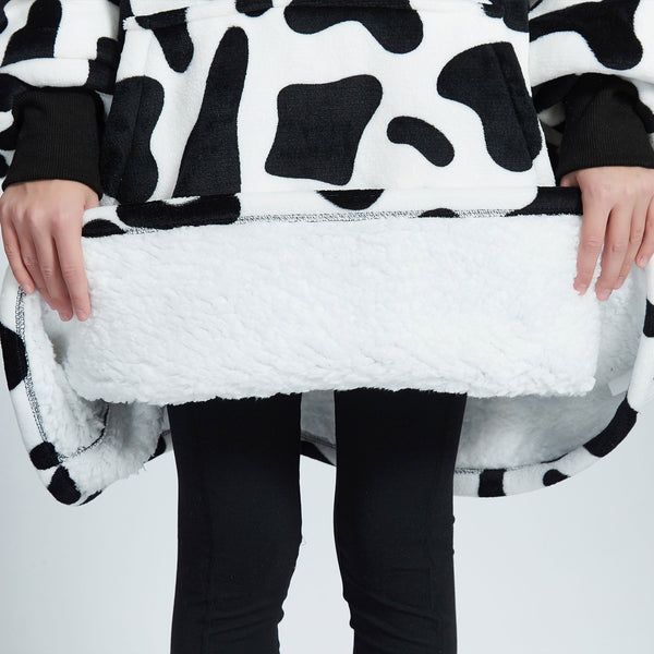 Cow Kids Hoodie Blanket