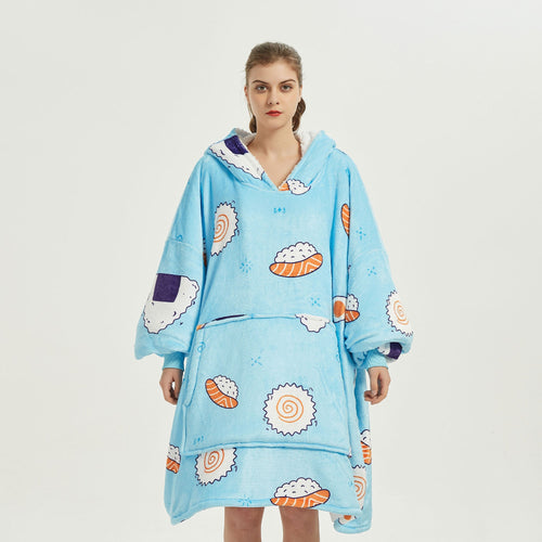 Sushi Hoodie Blanket