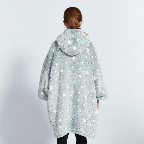 Glow In The Dark Stars Kids Hoodie Blanket