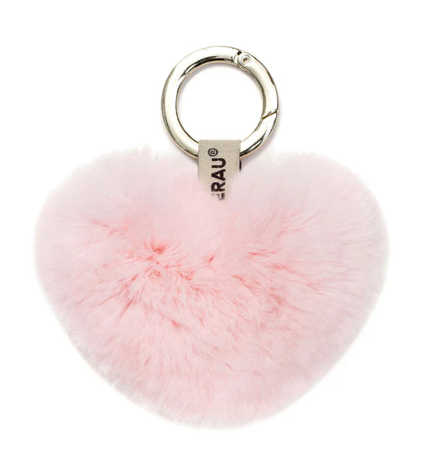 Fluffy Heart Keyring