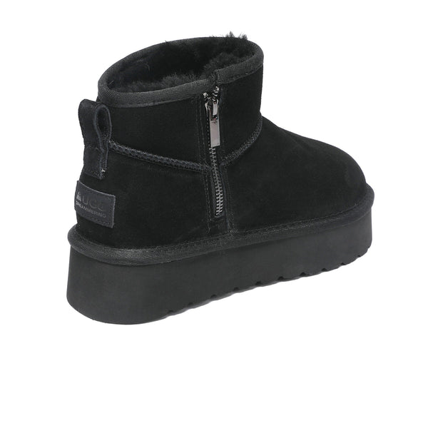 Merino Ultra Mini Zipper Platform UGG Boots