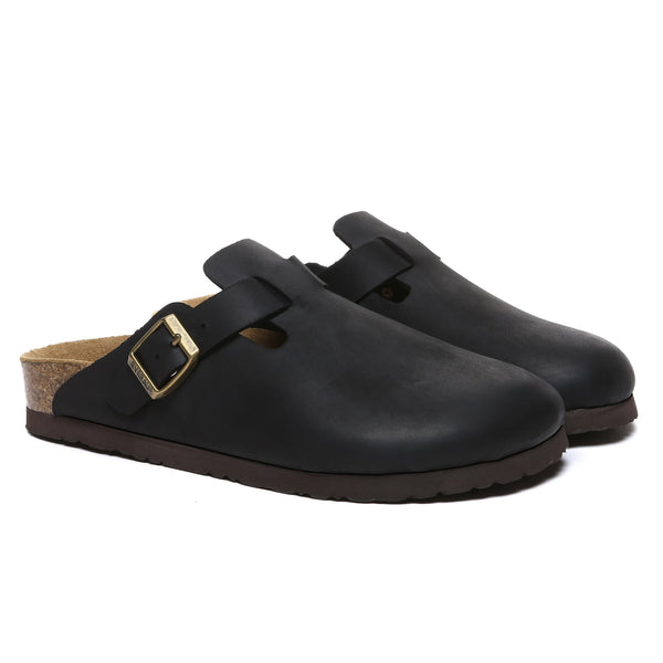 Birkie Men Leather Slippers - Snuggyz