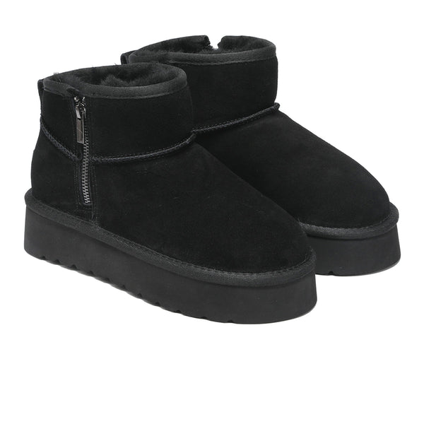 Merino Ultra Mini Zipper Platform UGG Boots