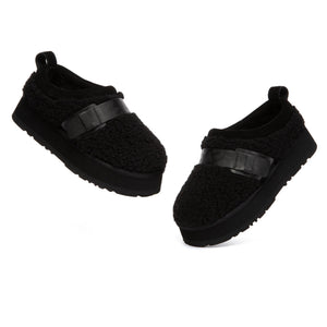 EverUgg Ultra Mini Maphie UGG slippers in soft beige, featuring plush interior and compact design for cozy comfort.