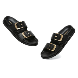 Manisha Buckle Leather Sandals