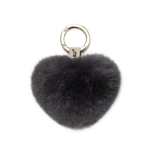 Fluffy Heart Keyring