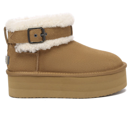 Buckle Strap Platform UGG Boots