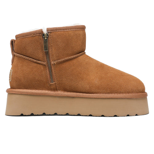 Merino Ultra Mini Zipper Platform UGG Boots