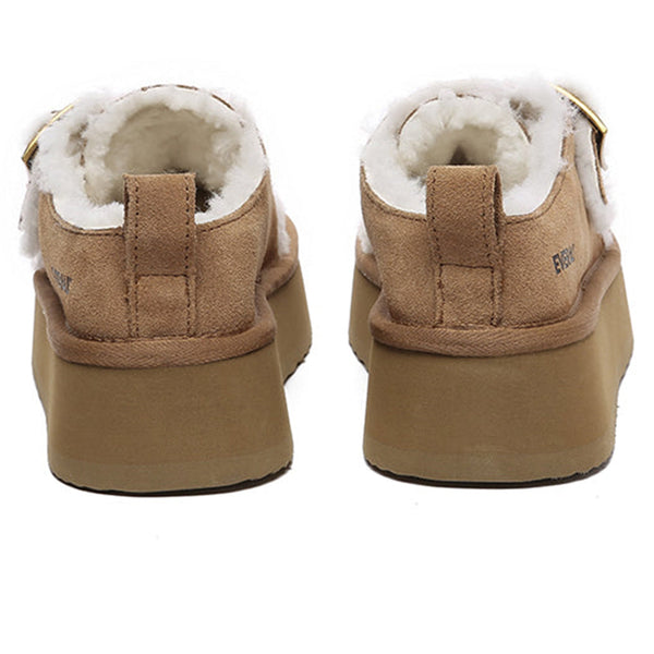 Tass Buckle UGG Platform Slippers