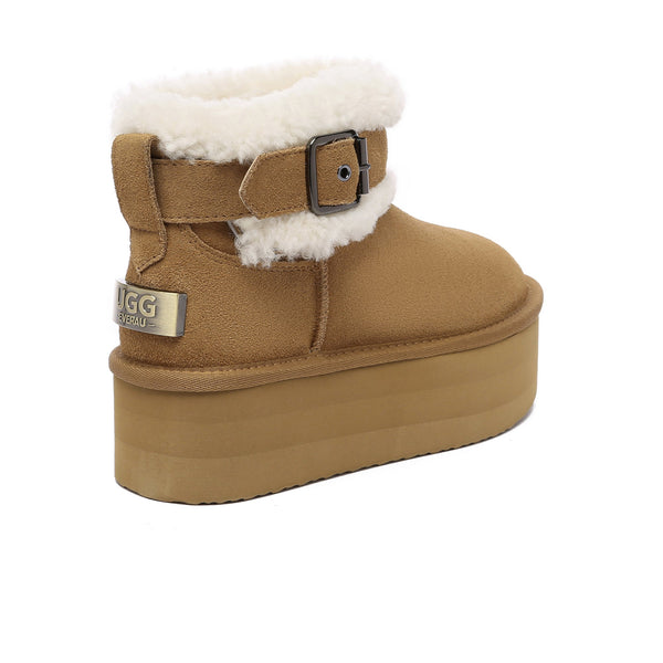 Buckle Strap Platform UGG Boots