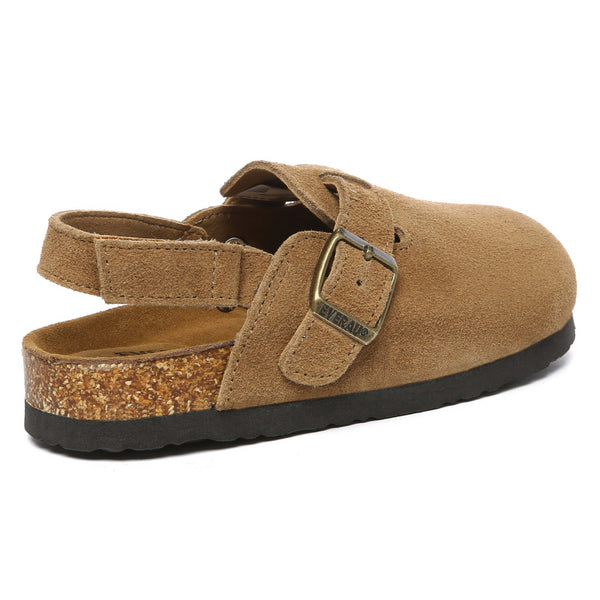 Kids Suede Slingback Clogs