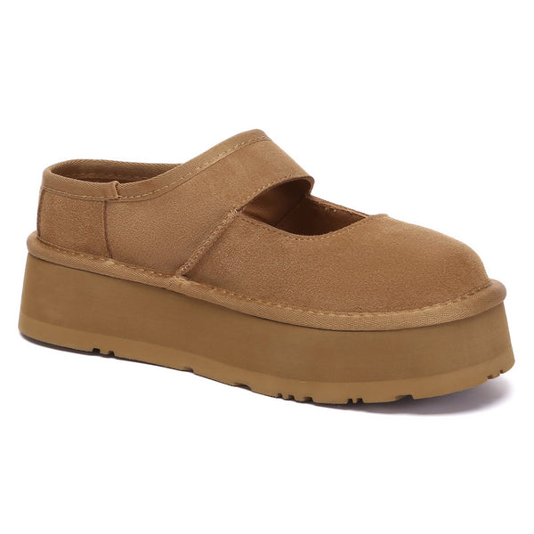 Mary Jane Platform Slippers