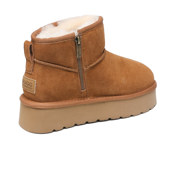 Merino Ultra Mini Zipper Platform UGG Boots