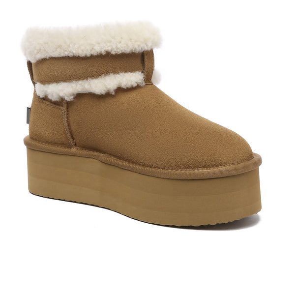 Buckle Strap Platform UGG Boots