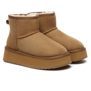 Mini Platform Sheepskin Winter Boots