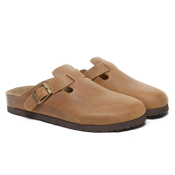 Birkie Men Leather Slippers - Snuggyz