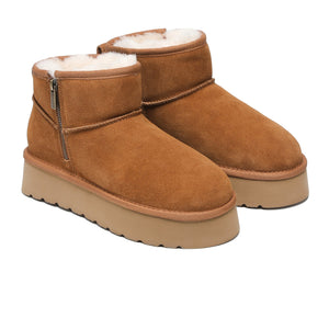 Merino Ultra Mini Zipper Platform UGG Boots