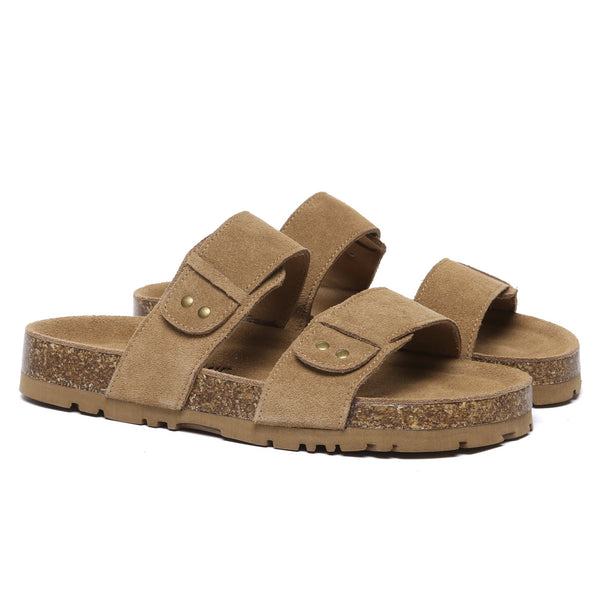 Aurelia Birkie Suede Slides - Snuggyz