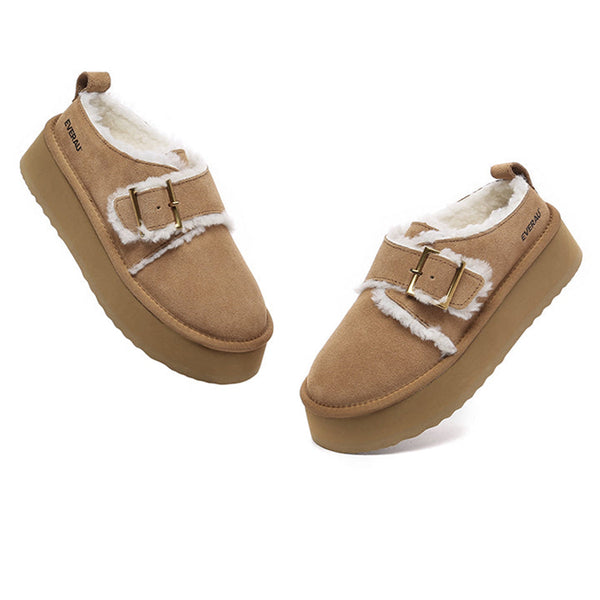 Tass Buckle UGG Platform Slippers