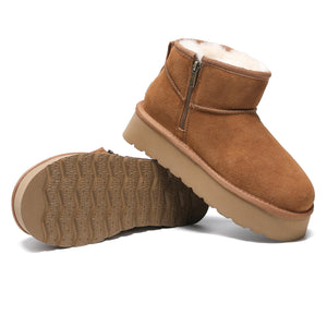 Merino Ultra Mini Zipper Platform UGG Boots