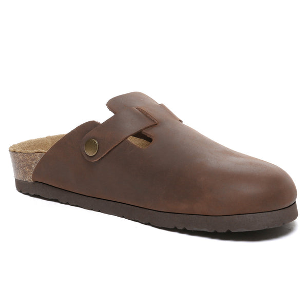 Birkie Men Leather Slippers - Snuggyz