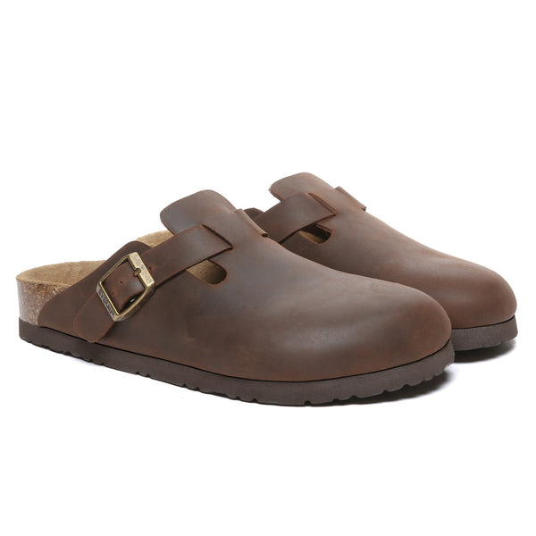 Birkie Men Leather Slippers - Snuggyz