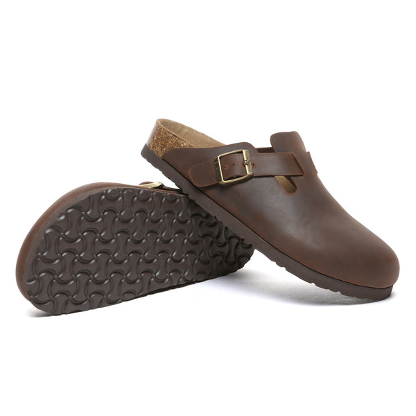 Birkie Men Leather Slippers - Snuggyz