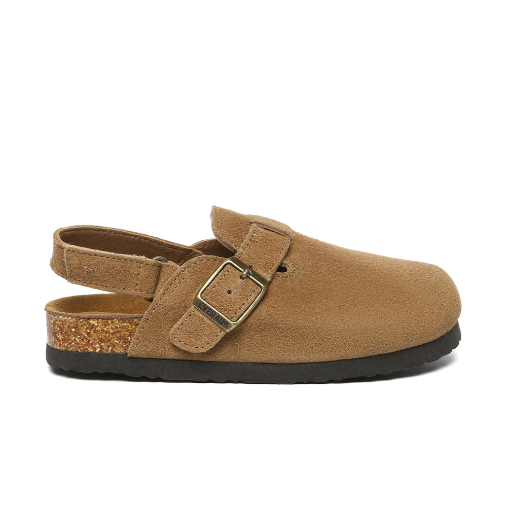 Kids Suede Slingback Clogs