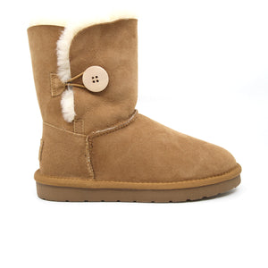 Premium Short Button Boots Australian Made - Snuggyz