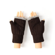 Fingerless Ultra Plush Knit Gloves