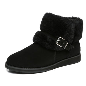 UGG Collette Buckled Strap Fluffy Boots