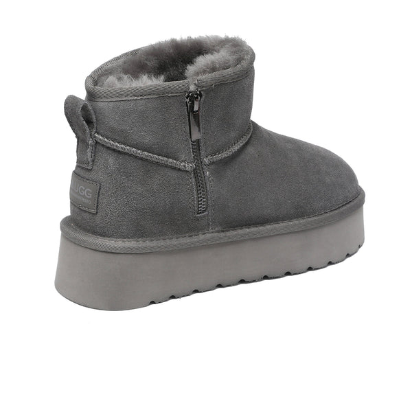 Merino Ultra Mini Zipper Platform UGG Boots