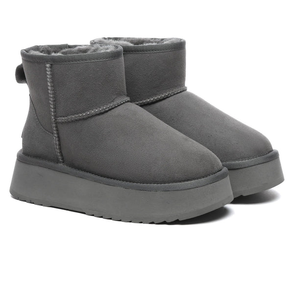 Mini Platform Sheepskin Winter Boots