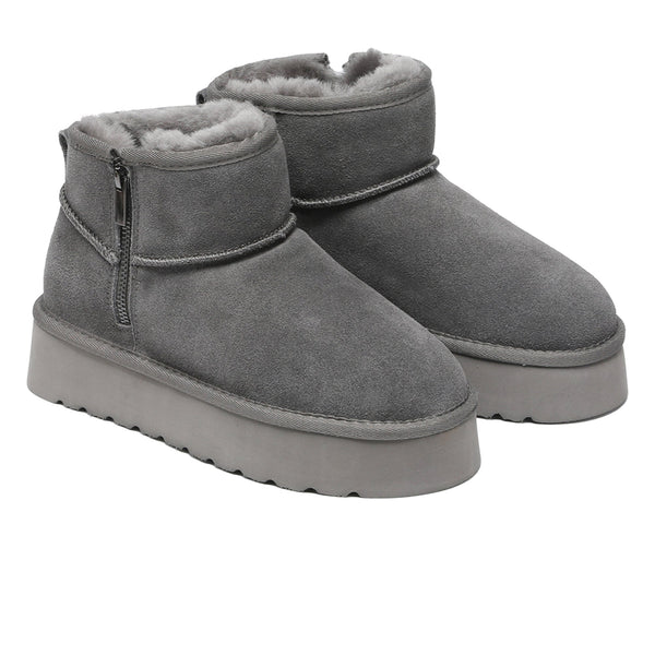 Merino Ultra Mini Zipper Platform UGG Boots