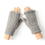 Fingerless Ultra Plush Knit Gloves