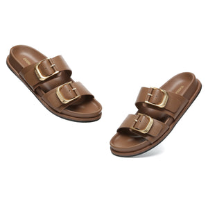 Manisha Buckle Leather Sandals