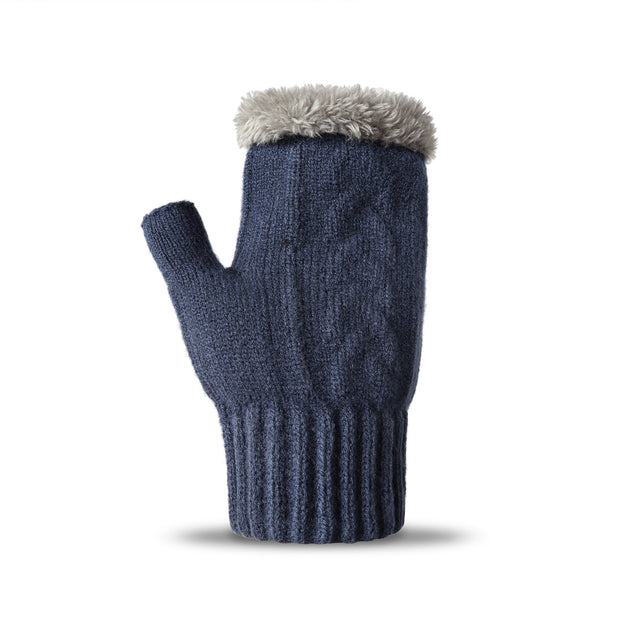 Fingerless Ultra Plush Knit Gloves