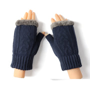 Fingerless Ultra Plush Knit Gloves