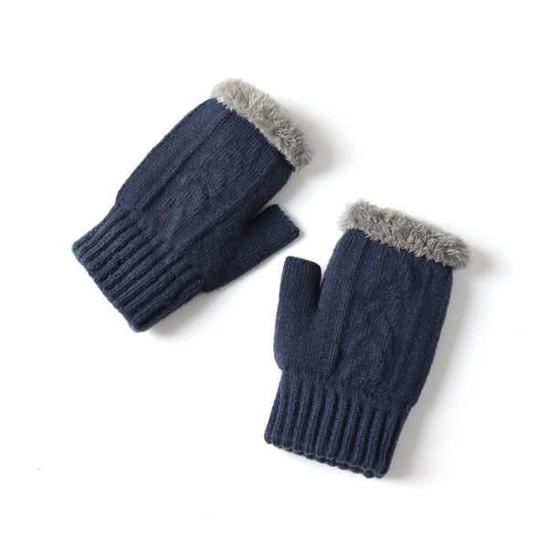 Fingerless Ultra Plush Knit Gloves