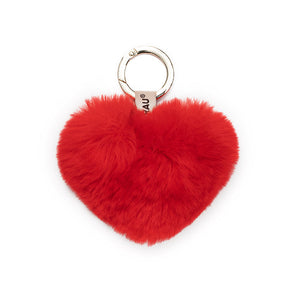 Fluffy Heart Keyring