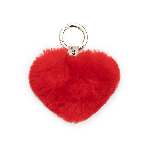 Fluffy Heart Keyring