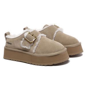 Tass Buckle UGG Platform Slippers