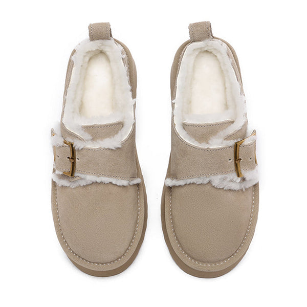 Tass Buckle UGG Platform Slippers